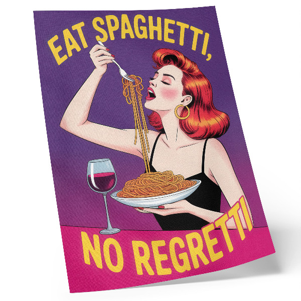 Plakat ścienny Eat spaghetti