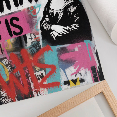 Nowoczesna grafika na płótnie Energetyczne graffiti klasyczna ikona teksty kontrast
