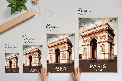 Plakat z teksturą płótna Łuk triumfalny klasyczna architektura detale