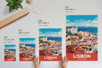 Plakat na płótnie Panorama miasta ciepłe barwy spokojna atmosfera