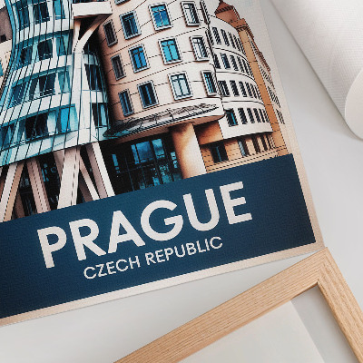 Plakat ścienny Futurystyczna architektura Pragi nowoczesność