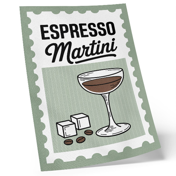 Plakat ścienny Grafika espresso martini styl vintage