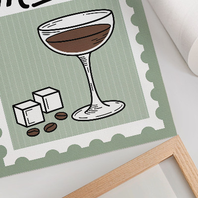 Plakat ścienny Grafika espresso martini styl vintage