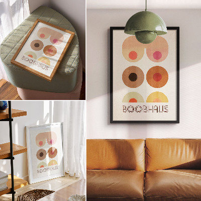 Nowoczesna grafika na płótnie Boobhaus grafika w stylu Bauhaus