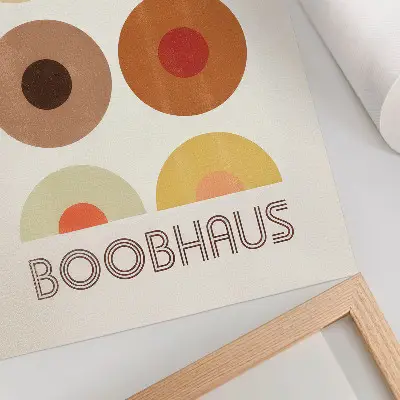 Grafika na płótnie w stylu Bauhaus nowoczesna dekoracja ścienna Boobhaus