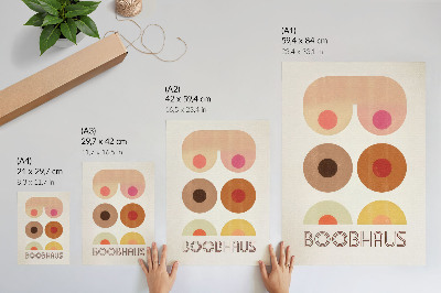 Nowoczesna grafika na płótnie Boobhaus grafika w stylu Bauhaus