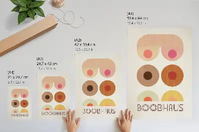 Grafika na płótnie w stylu Bauhaus nowoczesna dekoracja ścienna Boobhaus