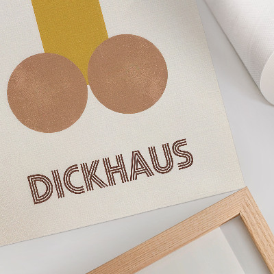 Plakat z teksturą płótna Dickhaus grafika w stylu Bauhaus