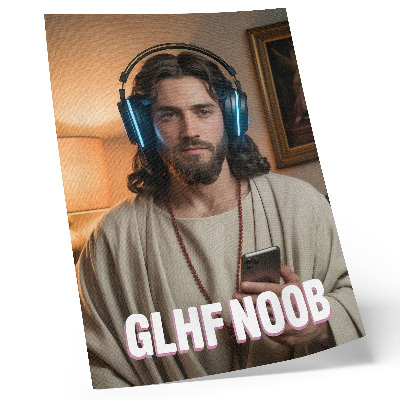 Plakat ścienny Jezus gracz