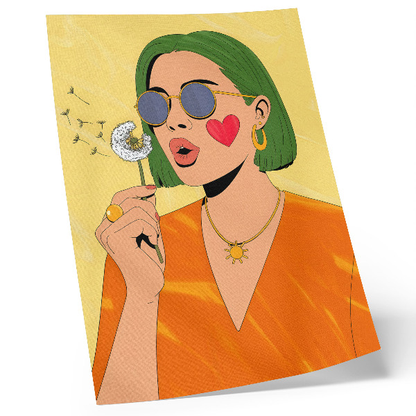 Nowoczesna grafika na płótnie Kolorowy portret
