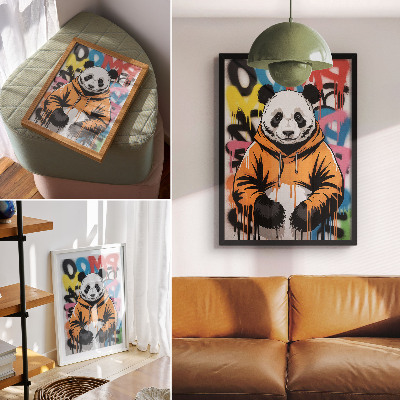 Plakat ścienny Panda graffiti