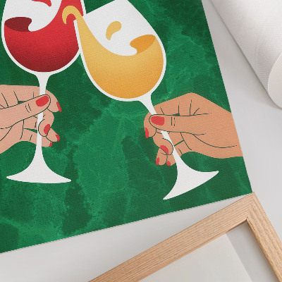 Nowoczesna grafika na płótnie Toast życia