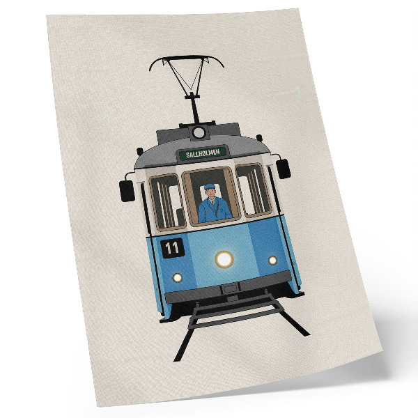 Nowoczesna grafika na płótnie Nostalgiczny tramwaj