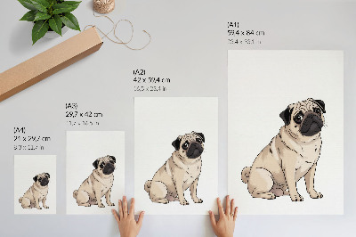 Nowoczesna grafika na płótnie Portret psa ilustracyjny styl delikatne barwy