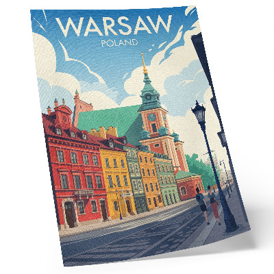 Plakat na płótnie Kolorowe kamienice niebieskie niebo architektura