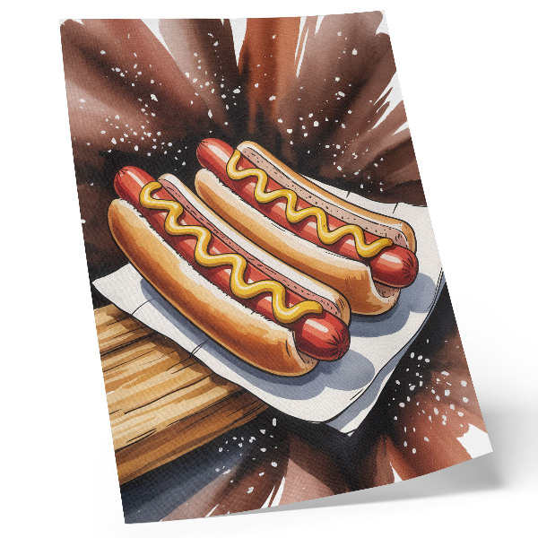 Plakat ścienny Apetyczne hot dogi radosny nowoczesny nastrój