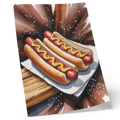 Plakat ścienny Apetyczne hot dogi radosny nowoczesny nastrój