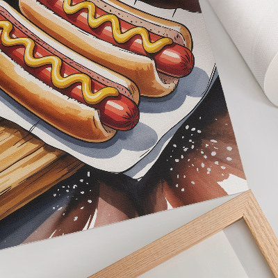 Plakat ścienny Apetyczne hot dogi radosny nowoczesny nastrój