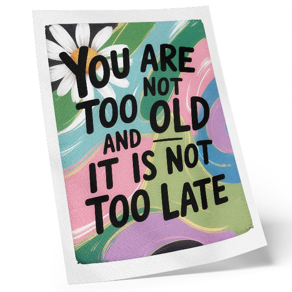 Plakat ścienny Dynamiczne kolory. Inspiracyjny tekst. Nowoczesny klimat