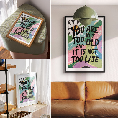 Plakat ścienny Dynamiczne kolory. Inspiracyjny tekst. Nowoczesny klimat