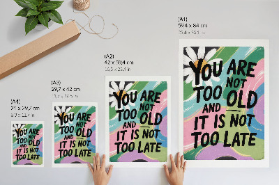 Plakat ścienny Dynamiczne kolory. Inspiracyjny tekst. Nowoczesny klimat