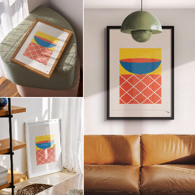 Nowoczesna grafika na płótnie Geometryczna forma