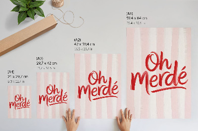 Plakat na płótnie Czerwone litery na pastelowym tle