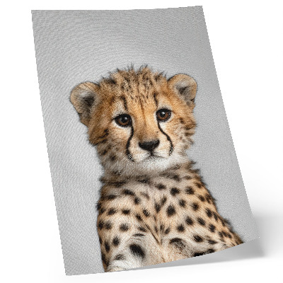 Plakat ścienny Uroczy gepard minimalistyczne tło delikatność