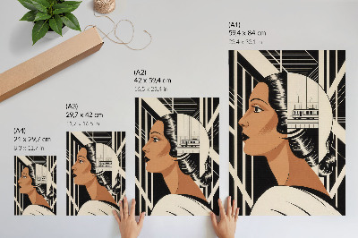 Nowoczesna grafika na płótnie Kobieta modernizm