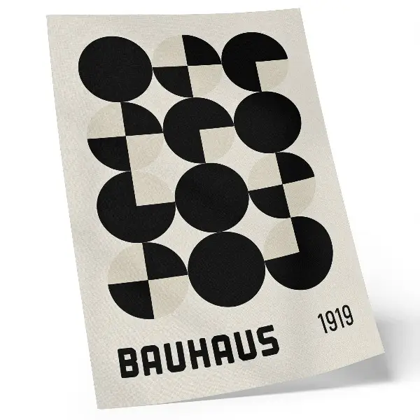 Plakat ścienny z motywem geometrycznych form w stylu nowoczesnym i minimalistycznym