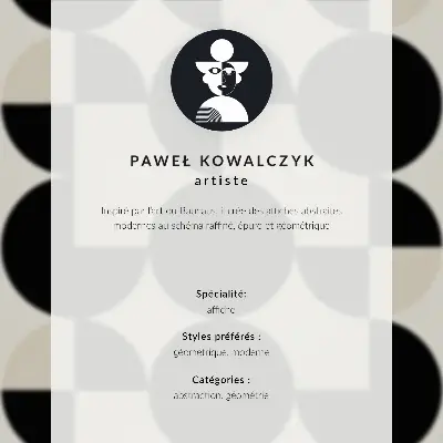 Plakat ścienny z motywem geometrycznych form w stylu nowoczesnym i minimalistycznym