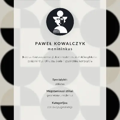 Plakat ścienny z motywem geometrycznych form w stylu nowoczesnym i minimalistycznym