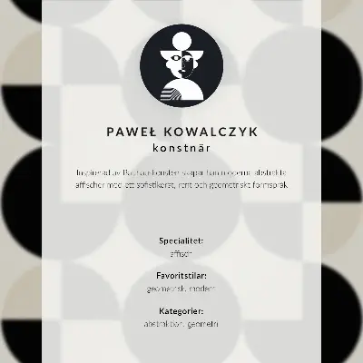 Plakat ścienny z motywem geometrycznych form w stylu nowoczesnym i minimalistycznym