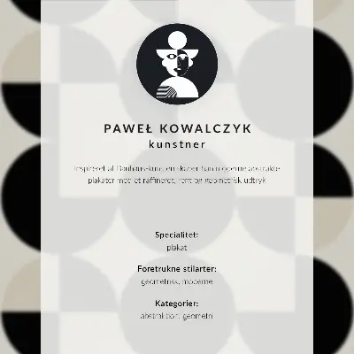 Plakat ścienny z motywem geometrycznych form w stylu nowoczesnym i minimalistycznym