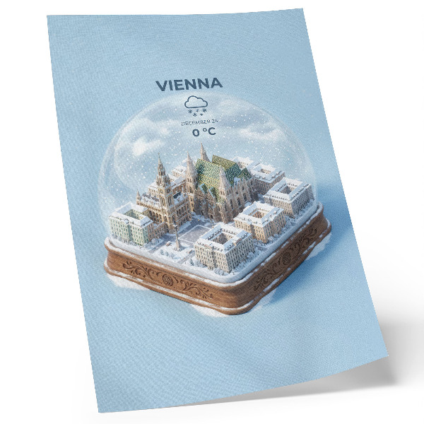 Plakat ścienny Kula śniegowa Wiedeń