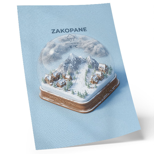 Plakat na płótnie Kula śniegowa Zakopane