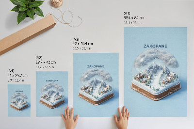 Plakat na płótnie Kula śniegowa Zakopane