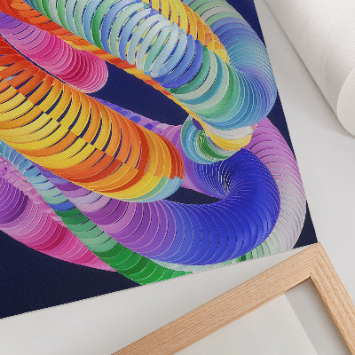 Nowoczesna grafika na płótnie Kolorowe spirale w stylu abstrakcyjnym