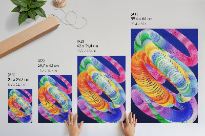 Nowoczesna grafika na płótnie Kolorowe spirale w stylu abstrakcyjnym