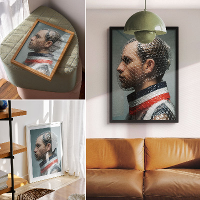 Plakat ścienny Nowoczesny portret z folią bąbelkową