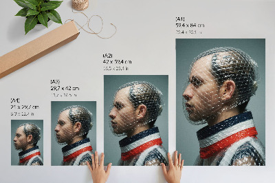 Plakat ścienny Nowoczesny portret z folią bąbelkową