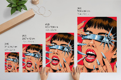 Nowoczesna grafika na płótnie Pop art energia