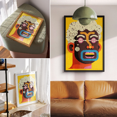 Nowoczesna grafika na płótnie Abstrakcyjny portret