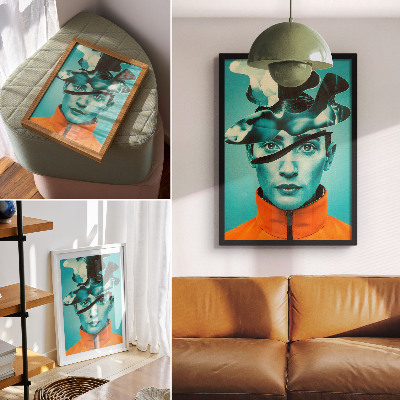 Plakat na płótnie Surrealistyczny portret