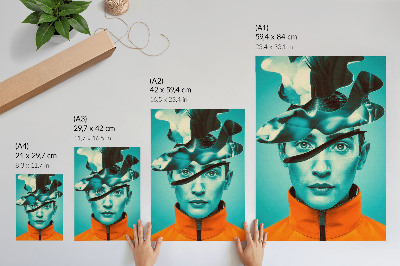 Plakat na płótnie Surrealistyczny portret