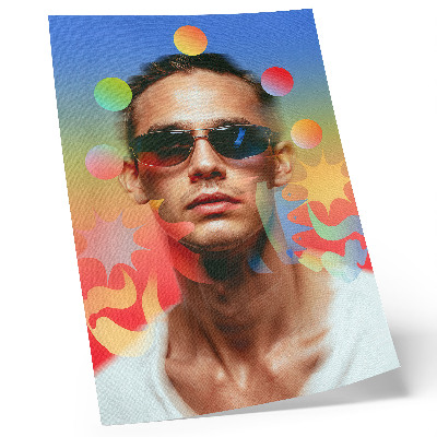 Plakat ścienny Soczysta paleta abstrakcyjne formy dynamiczny portret