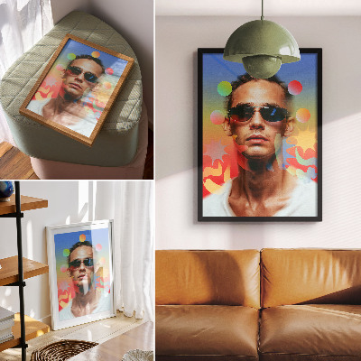 Plakat ścienny Kolorowy portret