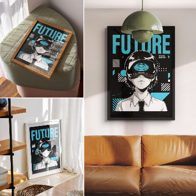 Plakat na płótnie Futurystyczna grafika