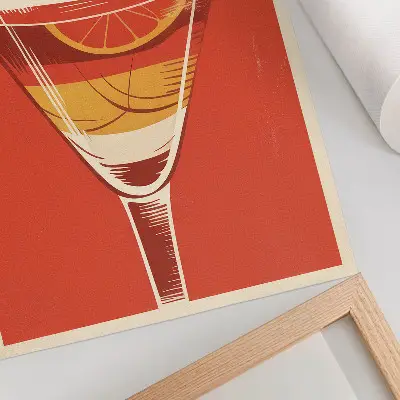 Plakat z teksturą płótna elegancka grafika w stylu retro z nutą nostalgii