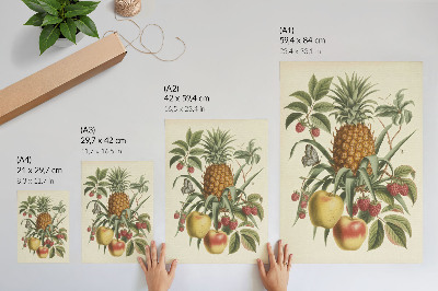 Plakat ścienny Klasyczny styl owoce liście natura harmonia